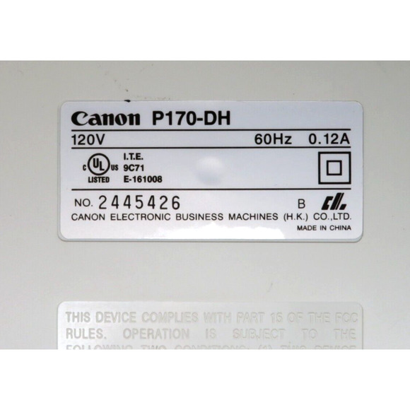 Canon P170-DH Desktop Printing Calculator 2 Color w/ Calendar & Clock - TESTED - Picture 8 of 8